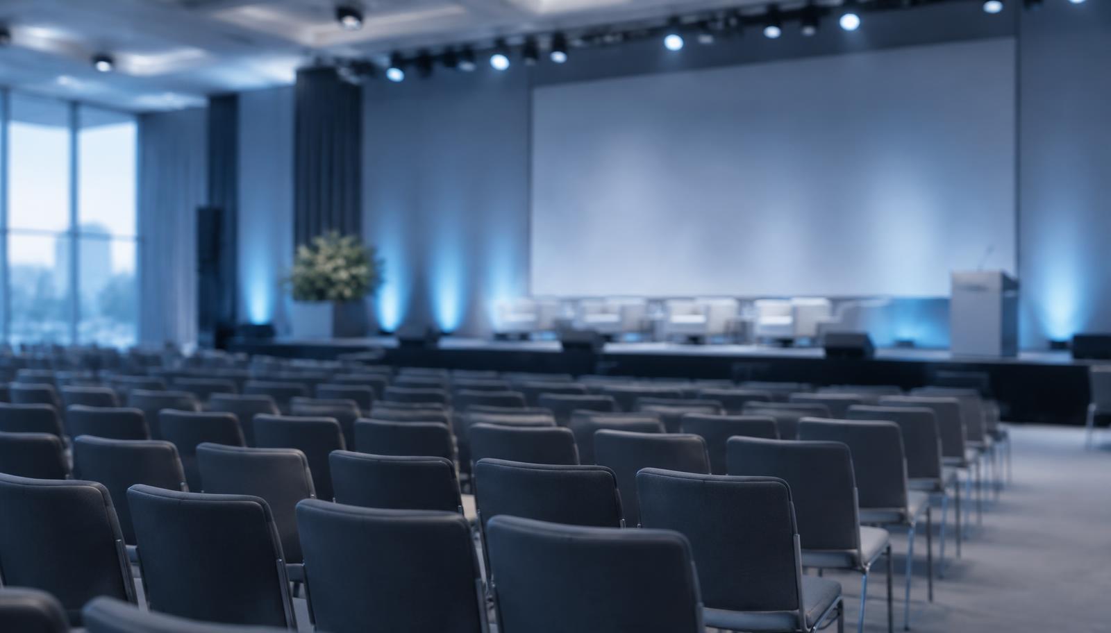 Konferenzsaal mit Bühne